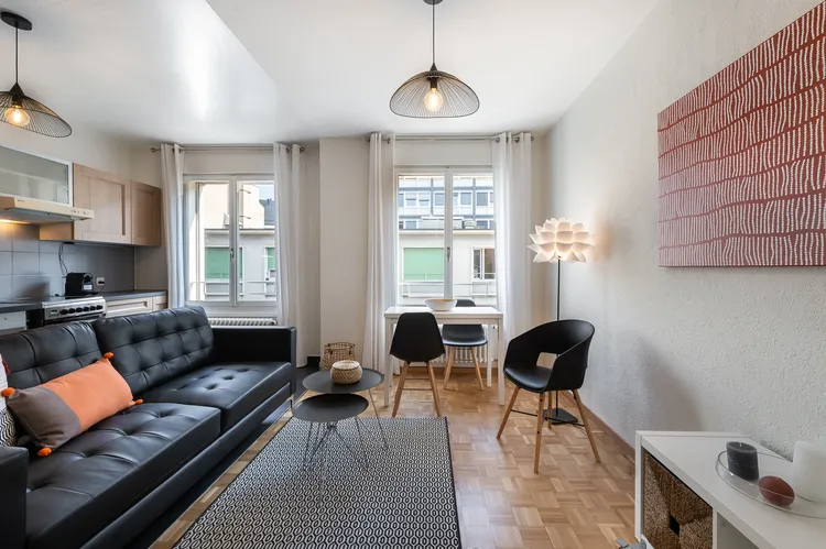 Bright 2-room apartment in Plainpalais, Geneva Interior 1