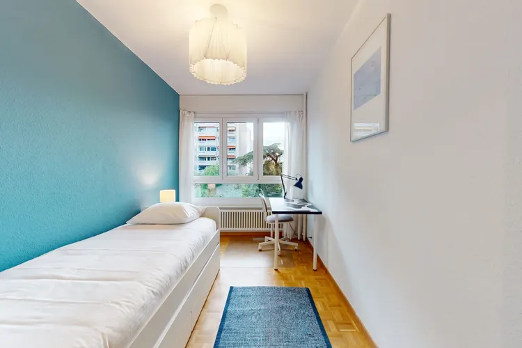 Bright 2-Bedroom Furnished Apartment with Balcony in Geneva’s Servette District Interior 3