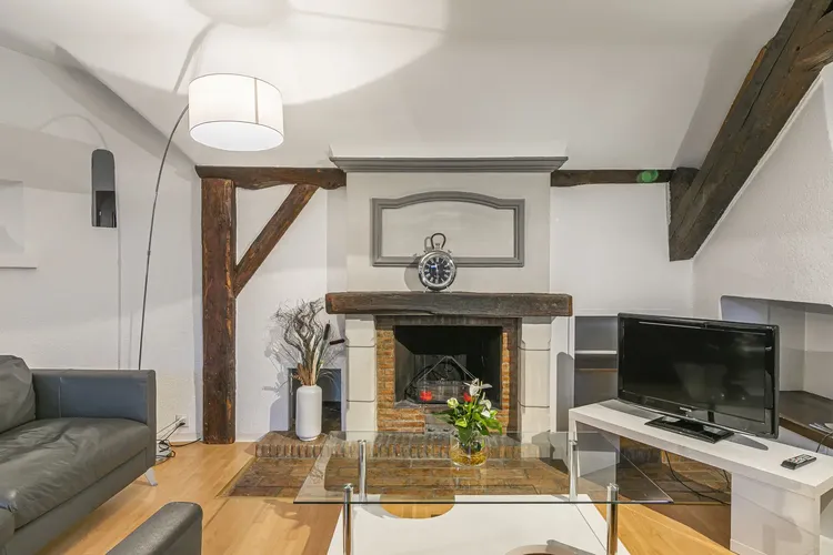 Luxury Attic 2-Bedroom Apartment with Exposed Beams near Lausanne Train Station Interior 3