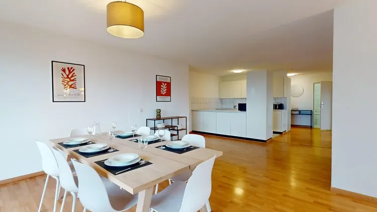 Furnished 3-Bedroom Apartment with Balcony in Zurich – Modern Comfort in a Vibrant District Interior 1