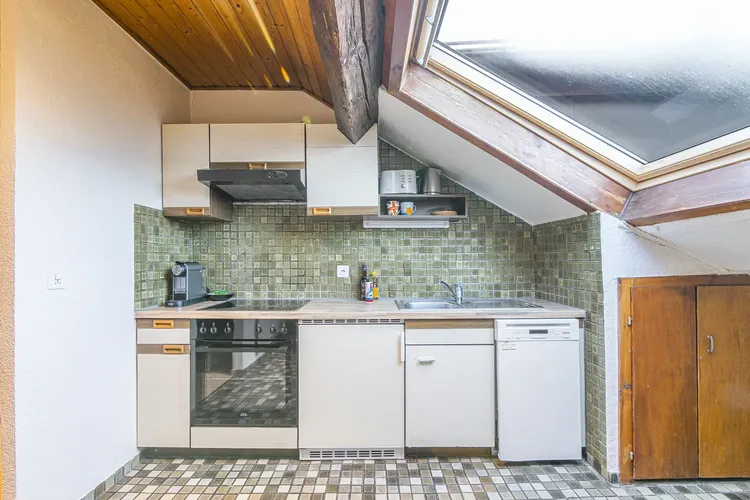 Nice Attic 1-Bedroom Apartment with Exposed Beams near Lausanne Train Station Interior 3