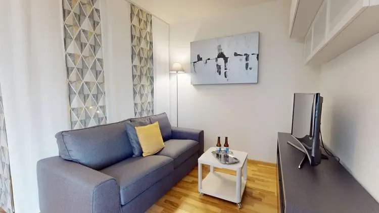 Studio lumineux avec coin nuit, bureau et cuisine équipée à Genève Interior 2