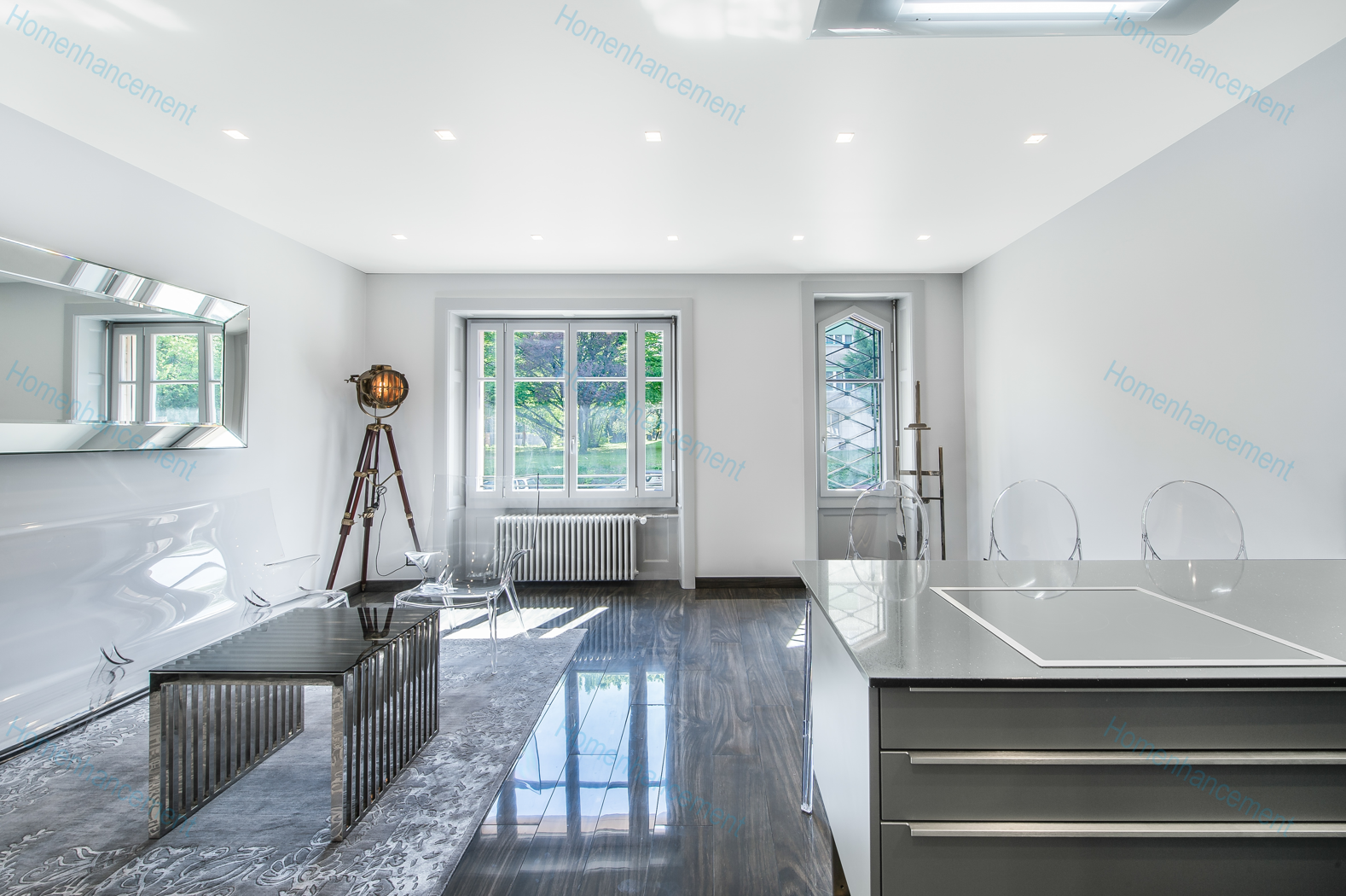 Fully equipped and nice design double room apartment luxury in Champel